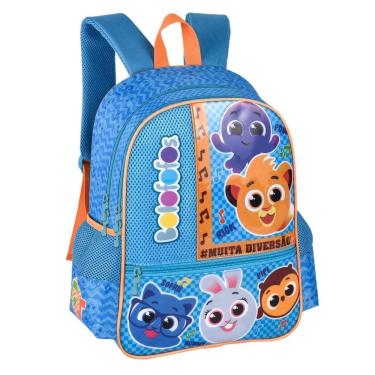 Imagem de Mochila De Costas Bolofofos Infantil Creche Youtube - Azul