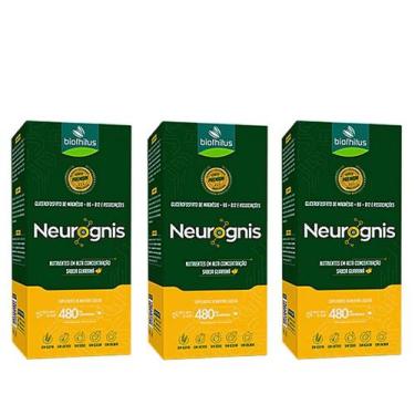 Imagem de Kit 3 Neurognis Nutrientes - Sabor Guaraná 480ml Biofhitus