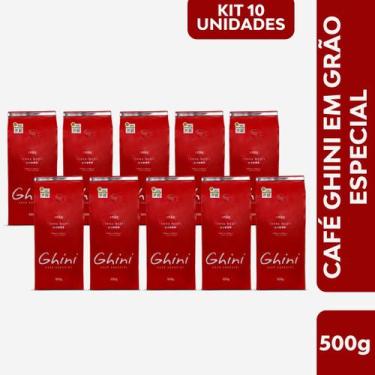 Imagem de Kit Café Ghini em Grãos Torrado 500g - 10 Pacotes
