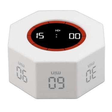 Imagem de Pomodoro Timer, Cubo do Temporizador de Produtividade da Mesa Com Sensor G, 7 Tempos de Contagem Regressiva Predefinida, Cronômetro de Contagem de Contagem do Timer de Cozinha