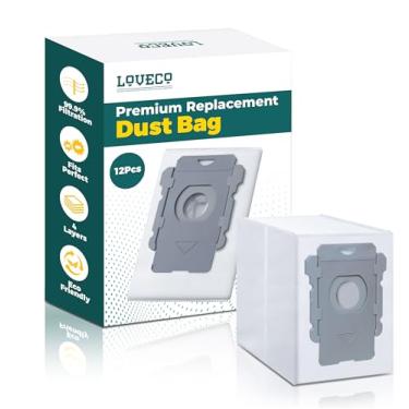 Imagem de LOVECO Pacote com 12 sacos de aspirador compatíveis com i7 i7+ i7 Plus i8+ i3+ i4+ i5+ i6+ i1+, s9 s9+, j7 j7+ j6+ j8+, i & s & j Series Clean Base Sacos de eliminação automática de