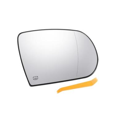 Imagem de A ABSOPRO Substituição de vidro retrovisor do lado direito do passageiro do carro com placa de suporte vidro branco aquecido para Jeep Cherokee 2014-2019 para Jeep Compass 2017-2021 substituição de