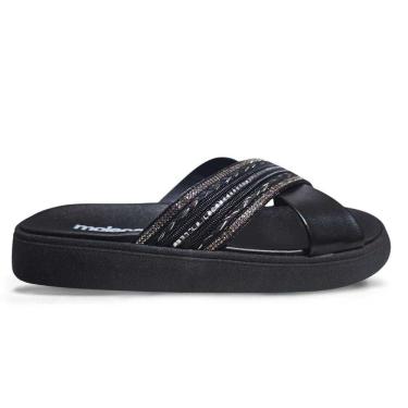 Imagem de Tamanco Feminino Moleca Papete Tiras Cruzadas