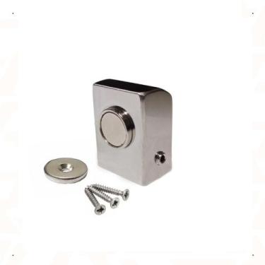 Imagem de Trava De Porta Vidro Madeira Batente Prendedor Aparador Amortecimento 