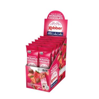 Imagem de Barra De Cereal Kobber Classic Caixa Com 12un Cereais (Caixa 240g, Morango com Chocolate)