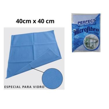 Imagem de Flanela Magica Pano De Limpeza Vidros 40x40 Cm - Perfect, Azul