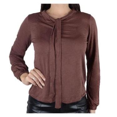 Imagem de Blusa Feminina Olho Fatal ML Marrom - 60184-Feminino