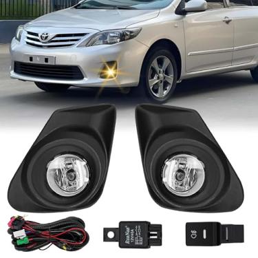 Imagem de Conjunto de faróis de neblina para Toyota Corolla 2011 2012 2013 lâmpadas de neblina de condução com lentes transparentes lâmpadas de halogêneo H11 12V 55W kit de chicote de fios | Substituição #