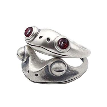 Imagem de Anéis de sapo para mulheres, homens, meninas, casais, melhores amigos, Conjunto de joias com anel de sapo animal vintage ajustável, Dia de Ação de Graças Natal