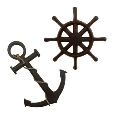 Imagem de Kit Âncora e Timão Decoração Piscina Praia Marina Restaurante Beira Mar Polietileno