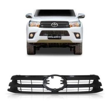 Imagem de Grade radiador hilux 2016 a 2018 srv preto liso - SP ACESSÓRIOS