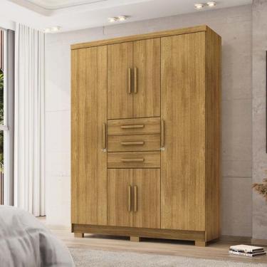 Imagem de Guarda-Roupa Taurus 6 Portas 3 Gavetas Nature - Vila Rica