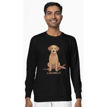 Imagem de Moletom  Gola Redonda  Masculino Unissex Estampa Cachorro Caramelo - C