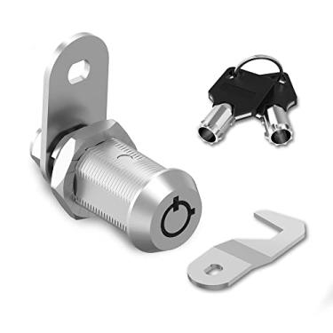 Imagem de WIMNISV 1 pacote com 3,5 cm, trava de substituição para caixa de ferramentas, fechaduras tubulares com chave de código diferente exclusivo, trava de armazenamento para trailer, trava de câmera para
