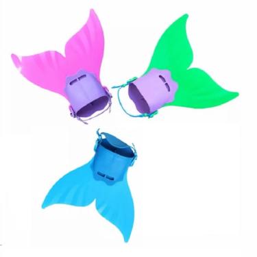 Imagem de Kit 2 Nadadeira Barbatana Cauda Sereia Infantil ( Monofin )