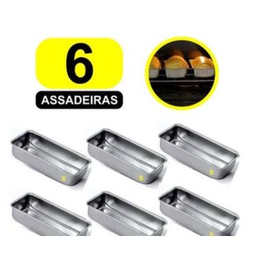 Imagem de Kit com 6 formas de pão caseiro, bolo inglês e gelo assadeira de pão g