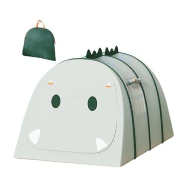 Imagem de Luwecf Crianças jogam barraca com bolsa de transporte de playhouse ao ar livre interno com janela para acampar, Verde 132x102x82cm