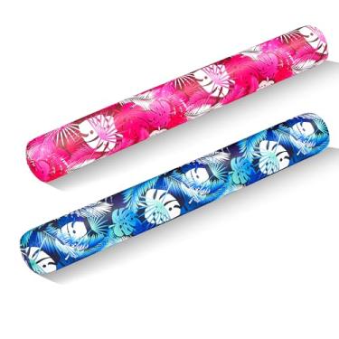 Imagem de Conjunto de boias infláveis para piscina – pacote com 2 macarronetes cobertos de tecido para adultos, 127 x 14 cm, macarrão de natação para piscina, verão, praia, festa, férias, mar, praia, lago (rosa