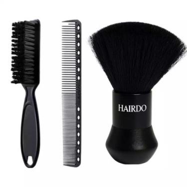Imagem de Kit Espanador Bolinha Com Pente Carbono e Escovinha Para Limpeza Disfa