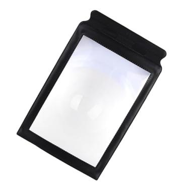 Imagem de Grande Página Completa 3x Folha de Lupa Lupa Livro Leitura Aid PVC Lente Vinil Preto Quadro A4