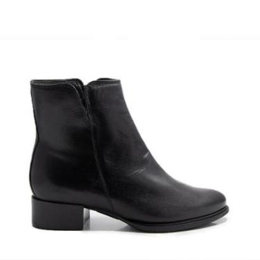 Imagem de Bota Mezzo Punto Couro Preto-Feminino
