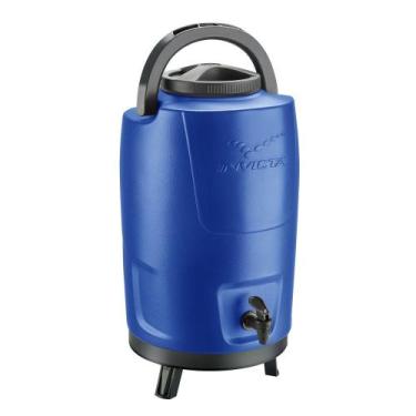 Imagem de Botijão Térmico Garrafão 12 litros Grande Invicta Água Suco Café, Azul