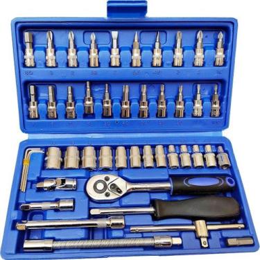 Imagem de Kit Jogo Ferramenta Soquete Aço Maleta Completa Profissional - Laurus