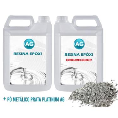 Imagem de Porcelanato Líquido Metálico Prata Platinum AG por M² - Resinas ag, 20