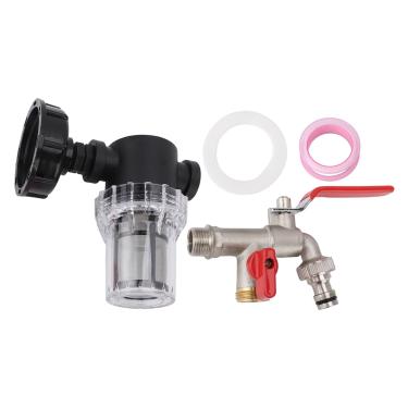 Imagem de Filtro de Rega para Tanques de IBC Tap Tap Adapt, Filtro de Mangueira de água de Jardim de Plástico para Irrigação de Jardim, Tanques de água IBC (S60x6 para g1/2 fêmea com