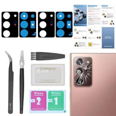 Imagem de Senpinkboo Pacote com 2 para Samsung Galaxy Note 20 Ultra 5G lente traseira traseira de substituição de vidro com adesivo pré-instalado + [protetor de lente da câmera], inclui conjunto de ferramentas