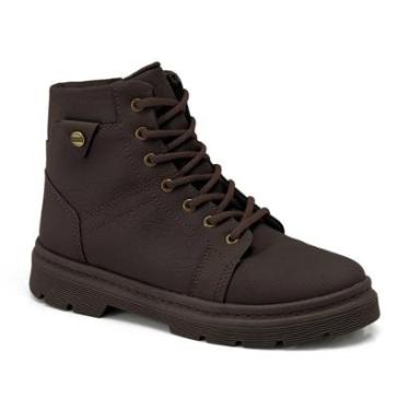 Imagem de Bota Coturno Infantil Menino Klin London Mini Café-Masculino