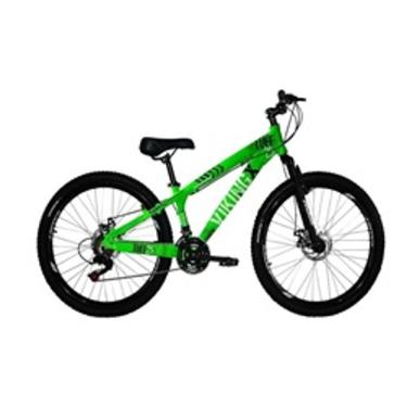 Imagem de Bicicleta Vikingx Aro 26 Câmbios Importados 21V Aero Verde Neon