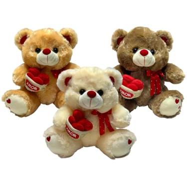 Imagem de Urso Pelucia Cestinha Com Coracao Romantico Presente Fofo - 30cm