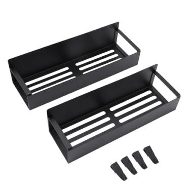 Imagem de Organizador Magnético, Prateleira de Geladeira Com Ganchos Removíveis para Armazenamento de Geladeira, Salvar Espaço na Cozinha e Ficar Organizado (BLACK)