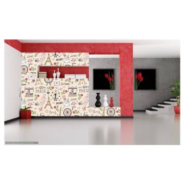 Imagem de PAPEL DE PAREDE ADESIVO PARIS LOVE YOU 300X52CM