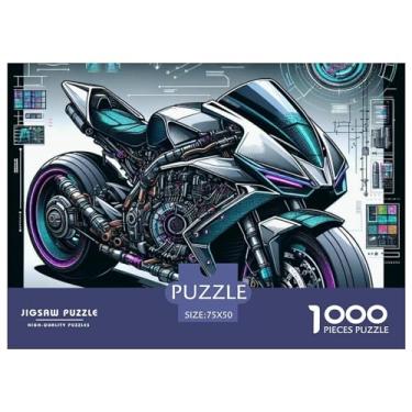 Imagem de Futuro motocicleta 1000 peças de desenhos animados anime quebra-cabeça para adultos decoração de casa divertido jogo educativo brinquedo alívio de estresse jogo intelectual desafio educacional 1000