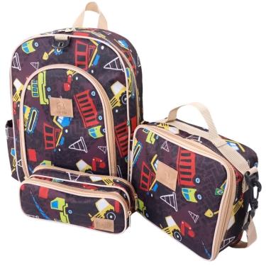 Imagem de Kit Mochila Escolar Infantil Completo Menina Menino Bolsa