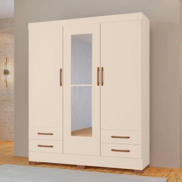 Imagem de Guarda-Roupas Belarus 100% MDF Tuboarte 3 Portar 4 Gavetas c/ Kit de E