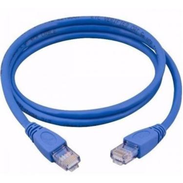 Imagem de Cabo de Rede Ethernet Lan Rj45 Cat5e Utp Azul 10 Metros