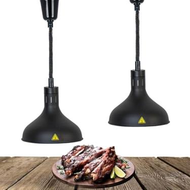 Imagem de Aquecedor De Lâmpada De Calor De Alimentos, Aquecedores De Alimentos Comerciais Para Restaurts, Suprimentos De Catering Com Lâmpada Infravermelha De 250w, Luz De Aquecimento De Buffet, Black