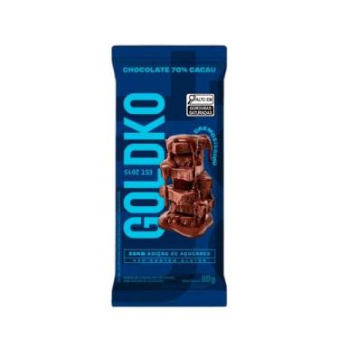 Imagem de Barra de Chocolate Goldko 70% Cacau Sem Açúcar  80g