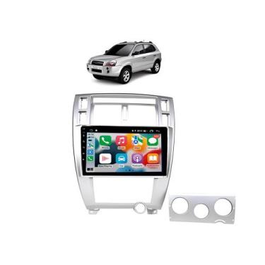 Imagem de Kit Multimídia Tucson 2006 / 2016 Mold Prata Android 9 Pol Carplay 2/3