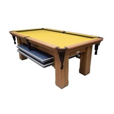 Imagem de Mesa de Sinuca Vintage com Tampo de Ping Pong - 1,96x1,06 - Nelson Bil