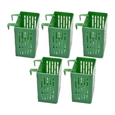Imagem de Ioensy 5x Suporte para plantas de aquário com ganchos, clipe de parede, suporte para plantas aquáticas, rede de malha para aquáticas, vasos para aquários de, Verde