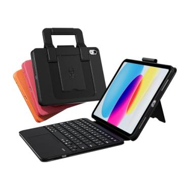 Imagem de PAUL B Capa Com Teclado Para Ipad 11ª/10ª Geração, 11/10,9" A16 2025/2022, Design De Bolsa, Sem Fio, 11/10ª Porta-Lápis, Trackpad Multitoque (Preto)