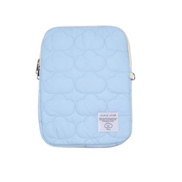 Imagem de RARITYUS Bolsa para laptop acolchoada macia de 11 a 14 polegadas, capa protetora para iPad, capa fofa para tablet em nuvem, bolsa de armazenamento para notebook para mulheres e meninas
