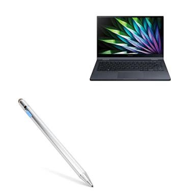 Imagem de Caneta Stylus BoxWave compatível com Samsung Galaxy Book Flex 2 Alpha (13,3 polegadas) – AccuPoint Active Stylus, Stylus Eletrônica com Ponta Ultra Fina – Prata Metálica
