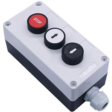 Imagem de mxuteuk 1 NO Black 1 NO White momentary Switch Control Up-Down，1NC Red Push Button Switch Momentary Switch Station Box Switch Pushbutton Switches HZ-STSX