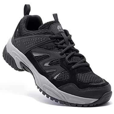 Imagem de CAMELSPORTS Tênis masculino leve antiderrapante respirável cano baixo para caminhada ao ar livre, trilha, caminhada, escalada, Preto, 12
