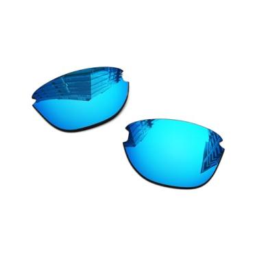 Imagem de Lentes de reposição polarizadas de 1,6 mm para óculos de sol Oakley Frogskins Lite, proteção UV, lentes espelhadas escuras - Mais opções, Vermelho fogo - polarizado espelhado, One Size